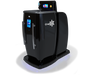 black cryo therapy machine with digital display on gray and black  background