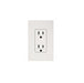 White electrical outlet on a white background