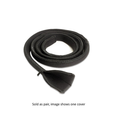 Black cold plunge insulated cord cover with white background