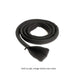 Black cold plunge insulated cord cover with white background