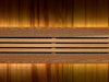 Wood Seating for sauna in brown with light honey brown background