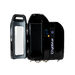 Black Cryotherapy Machine with white inside and black background