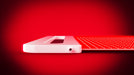 white red light therapy panel on black background
