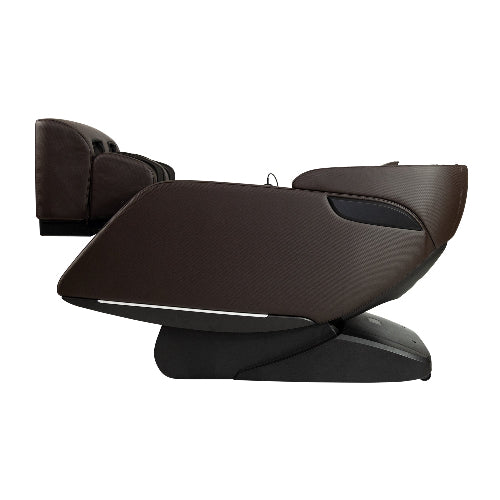 Modern brown recliner chair on a white background