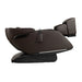 Brown massage chair with control panel on a white background