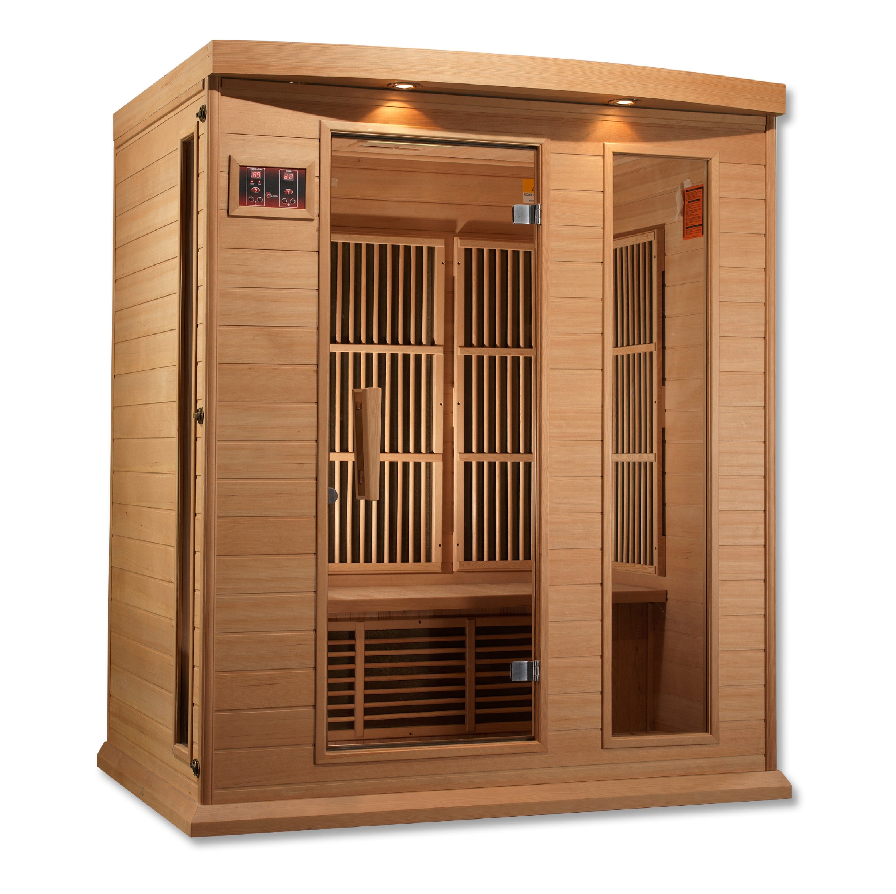 Maxxus 3-Person Low EMF (Between 5-10 MG) FAR Infrared Sauna (Canadian Hemlock)
