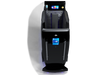 black cryo therapy machine with digital display on gray and black  background